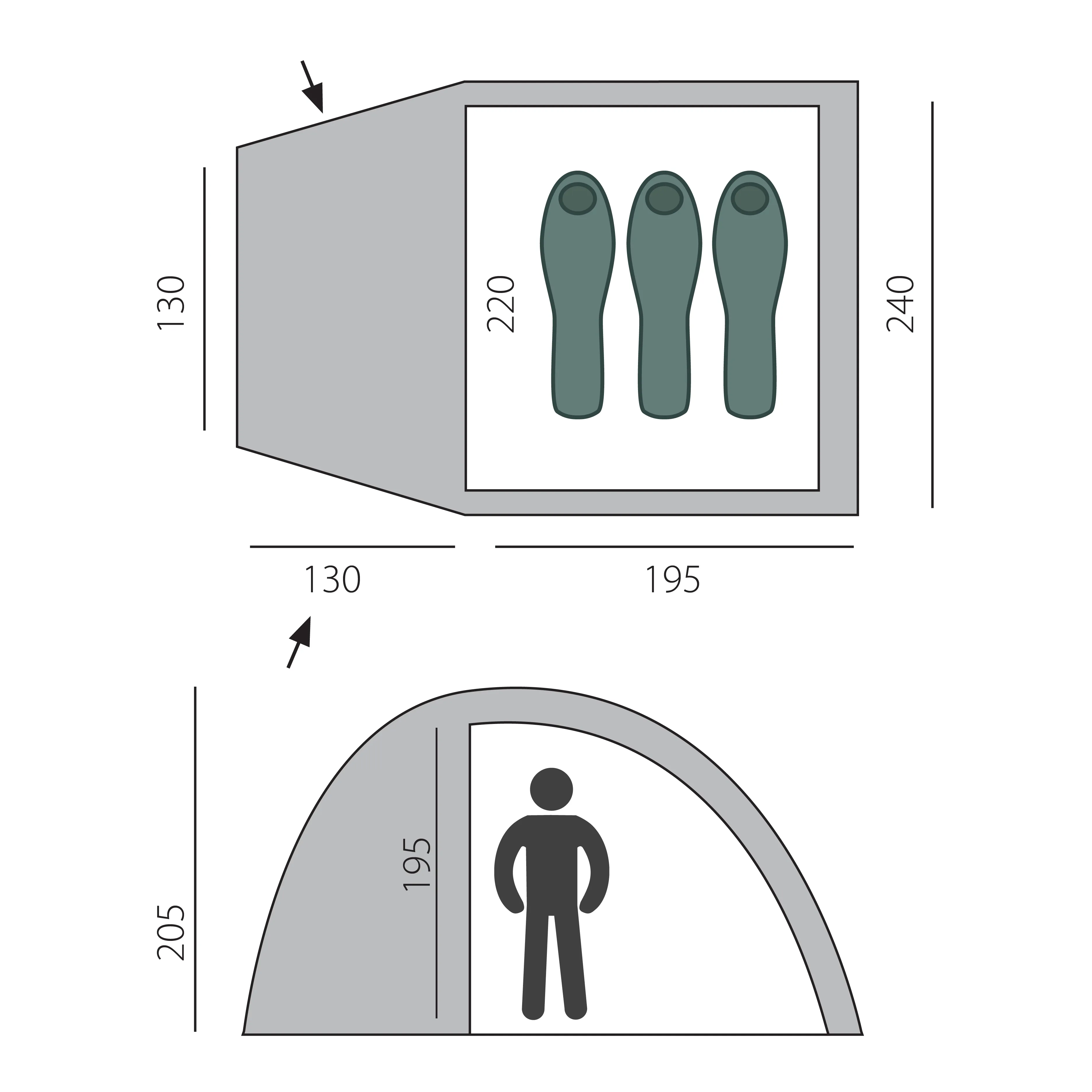 Палатка BTrace Dome 3